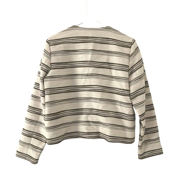 Madewell Women's Button Front Striped Tweed Snap Front Jacket M Medium NWOT - Picture 7 of 9